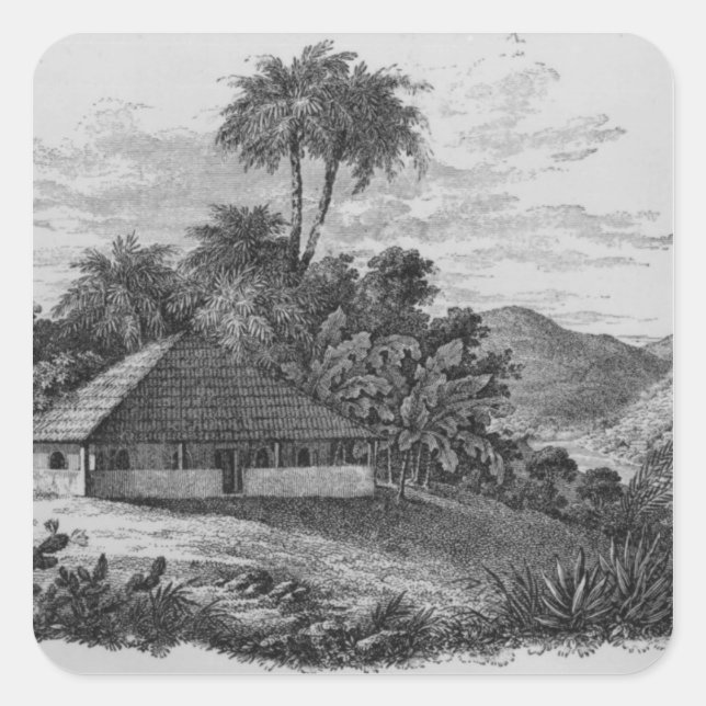 A Planter's House in Brazil Square Sticker (Front)