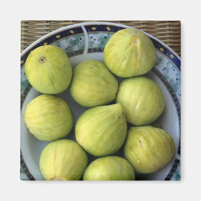 A plate of fresh Mediterranean Figs Magnet (Front)