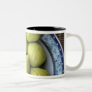 A plate of fresh Mediterranean Figs Two-Tone Coffee Mug