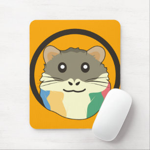 A playful and funny hamster mouse pad