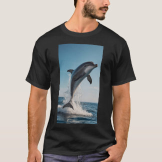 A playful dolphin jumping out of the water T-Shirt