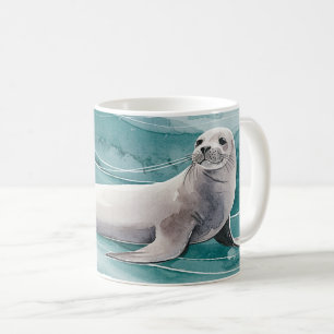 A playful sea lion coffee mug