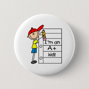 A Plus Kid 2 Inch Round Button