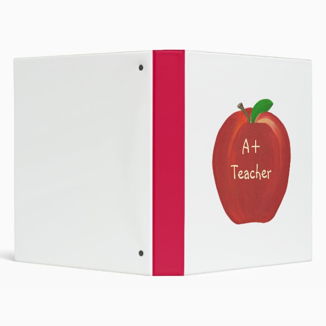 A Plus Red Apple Teacher Binders (Background)