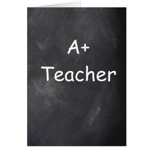 A Plus Teacher Chalkboard Design (Front)