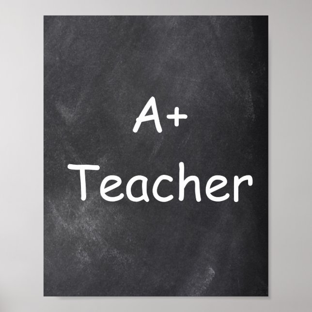 A Plus Teacher Chalkboard Design Class Decoration (Front)