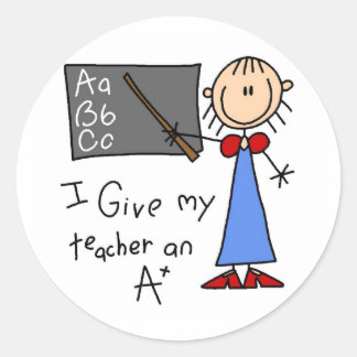 A Plus Teacher Classic Round Sticker
