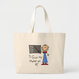 A Plus Teacher Large Tote Bag