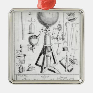 A Pneumatical Engine and it's parts Metal Ornament