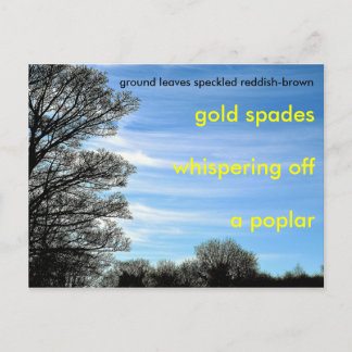 A Poem For Fall Postcard