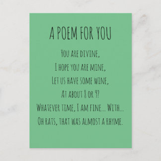 A Poem For You Postcard