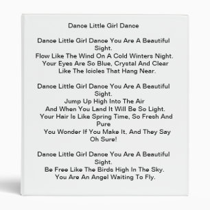 A Poem for your Daughter Binder