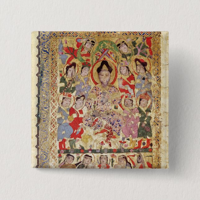 A Poet Singer, Musicians and Singers 2 Inch Square Button (Front)
