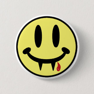 A pointy smile 2 inch round button