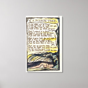 'A Poison Tree', plate 50 (Bentley 49) from 'Songs Canvas Print