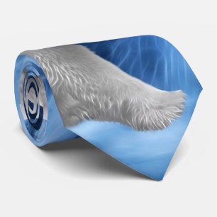A polar Bear at the frozen waterfall Tie