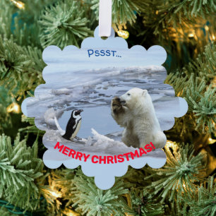 A Polar Bear Christmas Ornament Card