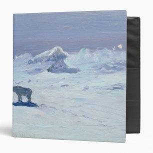 A Polar Bear Hunting in Moonlit Night, 1899 Binder