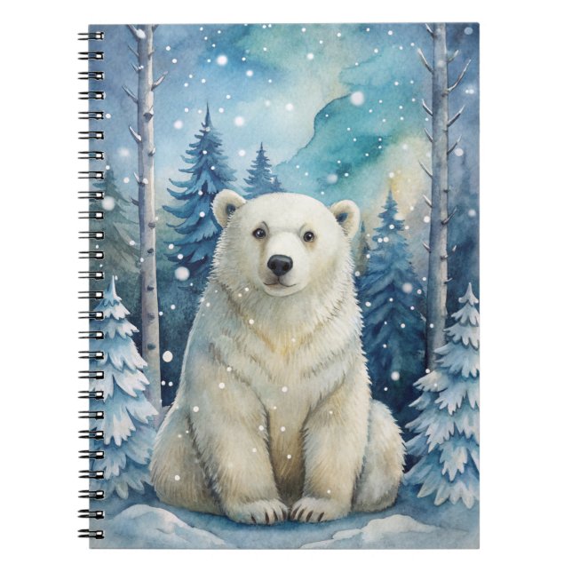 A Polar Bear in Winter Notebook (Front)