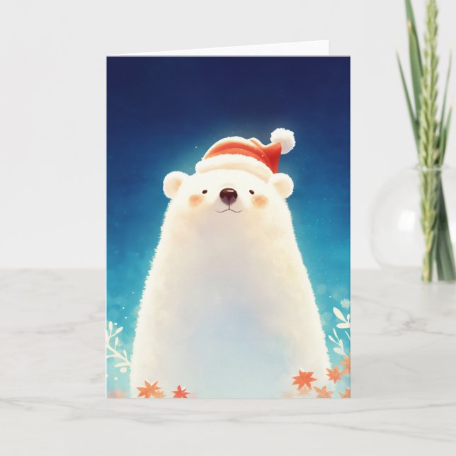 A Polar Bear Seasonal Charm Card (Front)