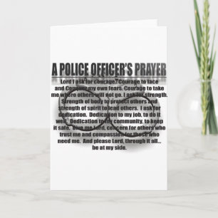A POLICE OFFICER'S PRAYER CARD