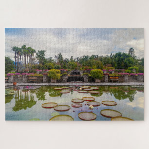 A pool with waterlilies on Lake Maggiore, Italy Jigsaw Puzzle