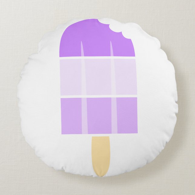 A Pop of Cool Round Pillow (Front)
