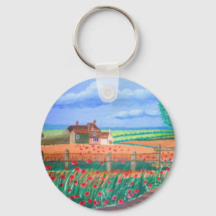 A Poppy Field Keychain