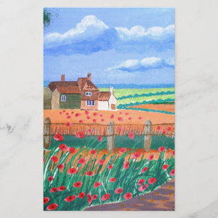 A Poppy Field Stationery