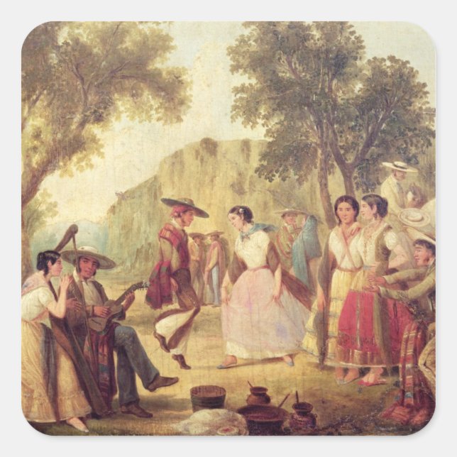 A Popular Dance Square Sticker (Front)