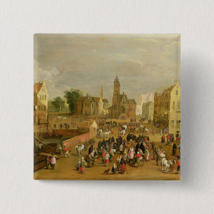 A Port 2 Inch Square Button