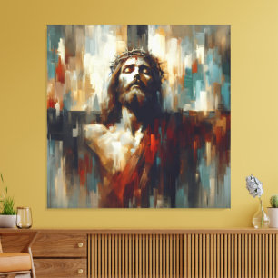 A Portrait of Jesus Christ's Endurance Canvas Print