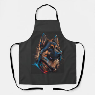 A portrait off an German shepherd dog Apron