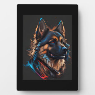 A portrait off an German shepherd dog Plaque