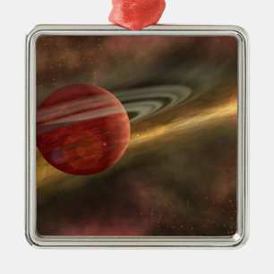 A possible newfound planet metal ornament
