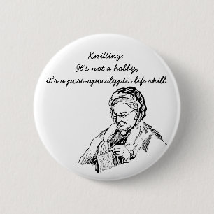 A post-apocalyptic life skill 2 inch round button