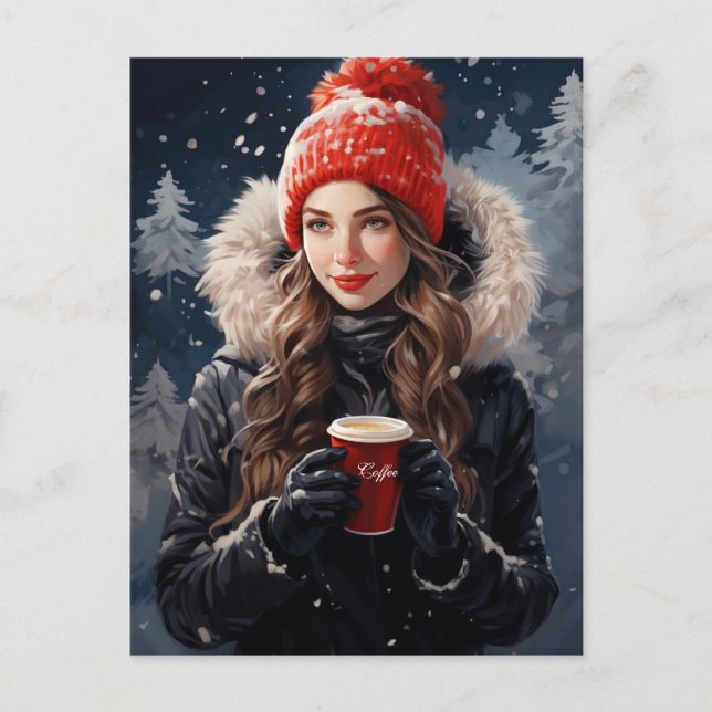 A Postcard for Winter and Coffee Enthusiasts (Front)