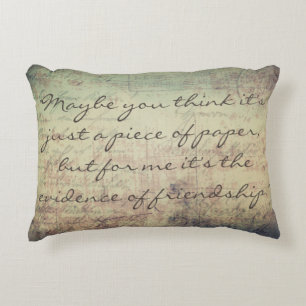 "A postcard means a lot" Pillow