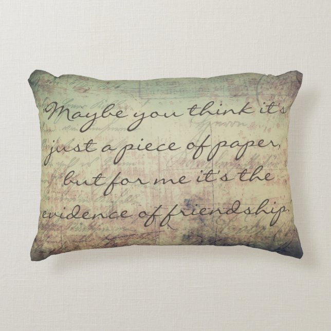 "A postcard means a lot" Pillow (Front)