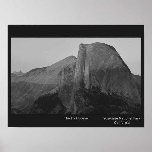 A poster of the Half Dome at sunset in Yosemite NP (Front)