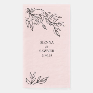 A Posy Of Roses Wedding Blush Pink Dinner Napkins