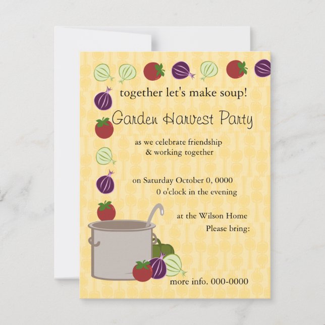 A Pot Of Soup Invitation (Front)