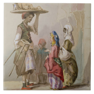 A pot seller, c.1855 tile