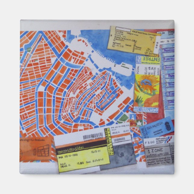 A pour aimant Amsterdam (Devant)