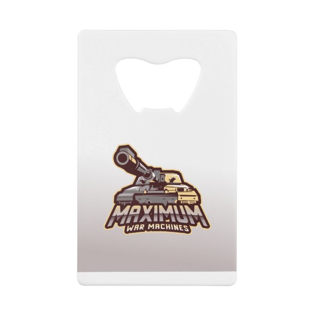 A powerful  war credit card bottle opener (Front)