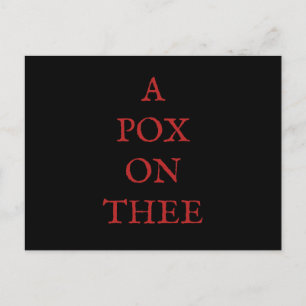 A Pox On Thee. Postcard