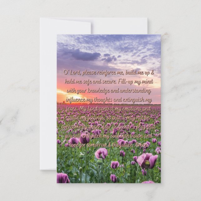 A Prayer For Daily Understanding Flat Greeting Card (Front)