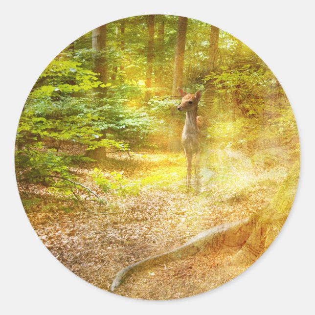 A Prayer for Guidance Classic Round Sticker (Front)