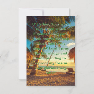 A Prayer For Guidance & Peace Flat Greeting Card