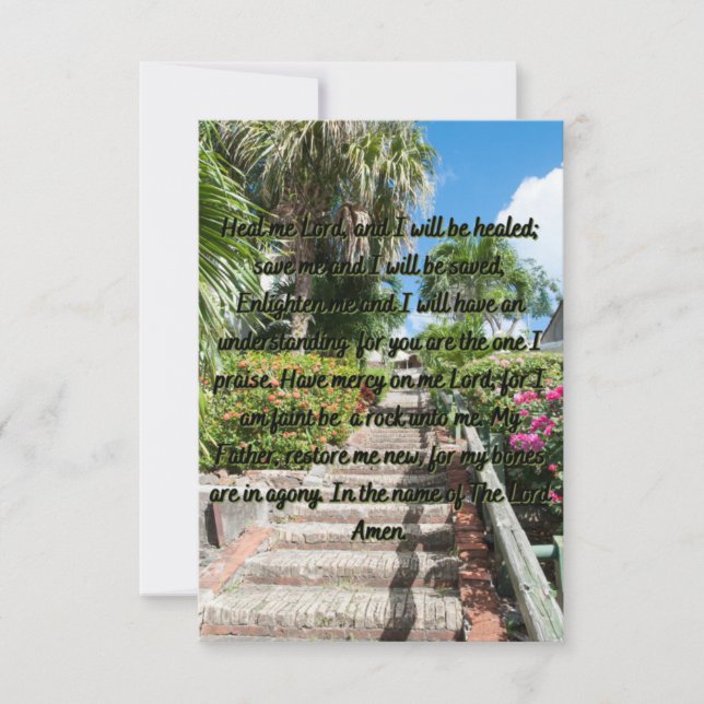 A Prayer For Healing Flat Greeting Card (Front)